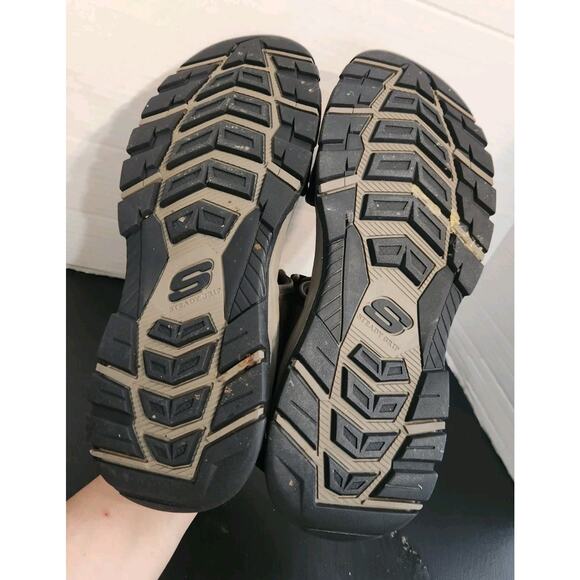 Skechers Sandals Tresman Garo Relaxed Fit Luxe Foam Comfort Mens Sz 10 Choc Mens - Picture 8 of 9